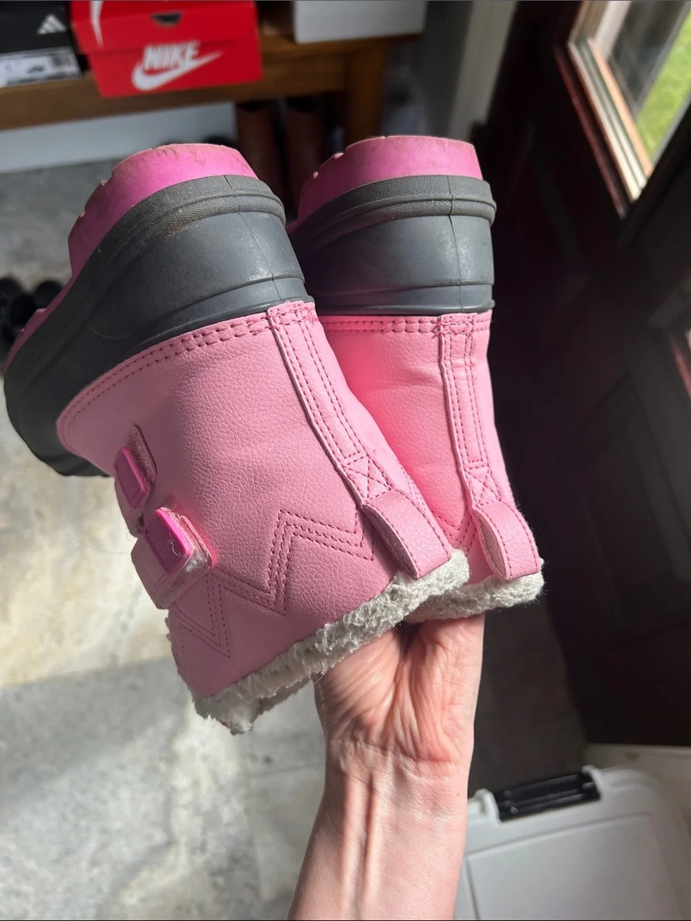 Kids Pink Winter Snow Boots - cat and jack